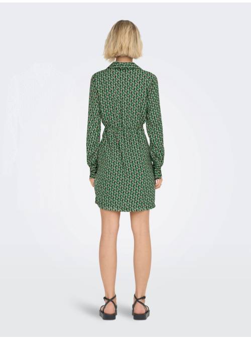 DRESS FEM WOV PL100 - GREEN - Cool graph