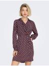 DRESS FEM WOV PL100 - PURPLE - Cool grap