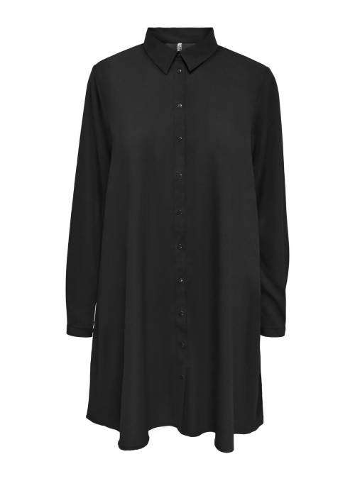 DRESS FEM WOV PL100 - BLACK - 