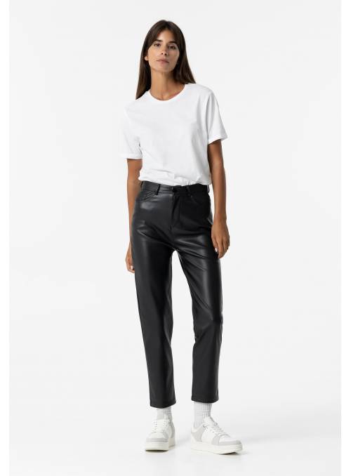 PANTALON ECOPIEL FINN NEGRO