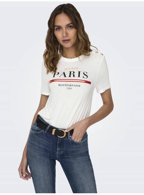 T-SHIRT FEM KNIT VI100 - WHITE - Paris