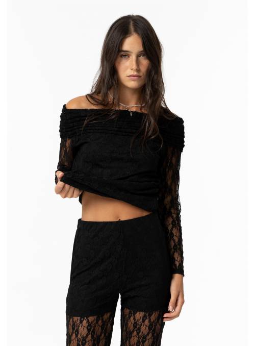 TOP LACE NEGRO TIFFOSI