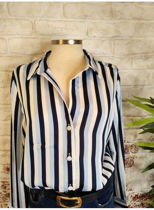 CAMISA BLAISE RAYAS AZULES VERO MODA