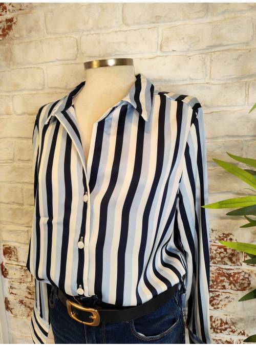 CAMISA BLAISE RAYAS AZULES VERO MODA