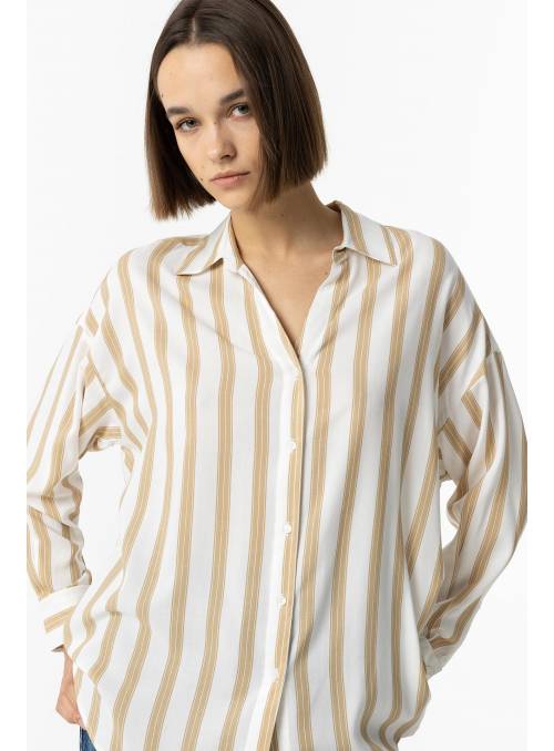 CAMISA BUARQUE BLANCO/BEIGE TIFFOSI