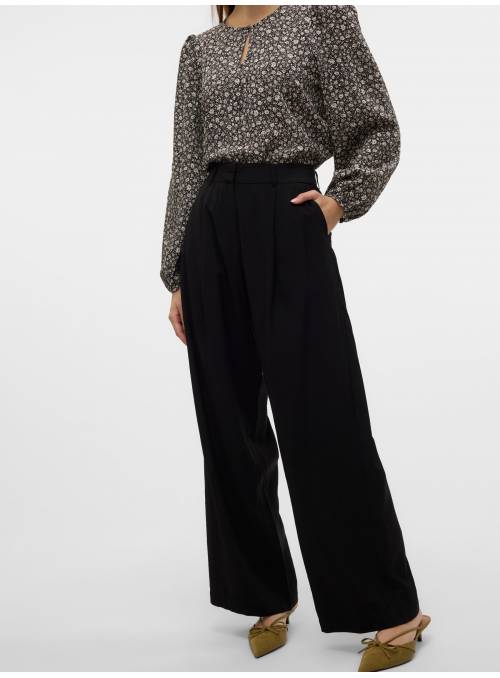 PANTALON PERRY PINZAS NEGRO VERO MODA