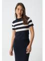 TOP PUNTO CLAUDIE AZUL Y BLANCO TIFFOSI