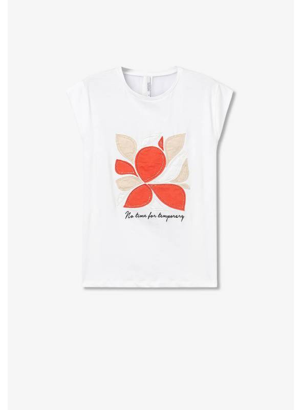 CAMISETA FLORAL BLANCA TIFFOSI