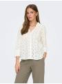 CAMISA TALLIE TROQUELADA BLANCA JDY